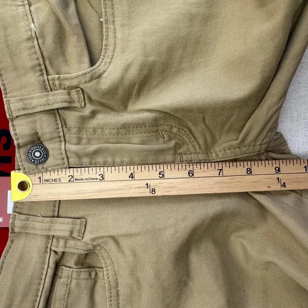 Levis Boys‎ 511 Slim Fit Stretch Adjustable Twill Pants Harvest Gold Khaki Sz 12